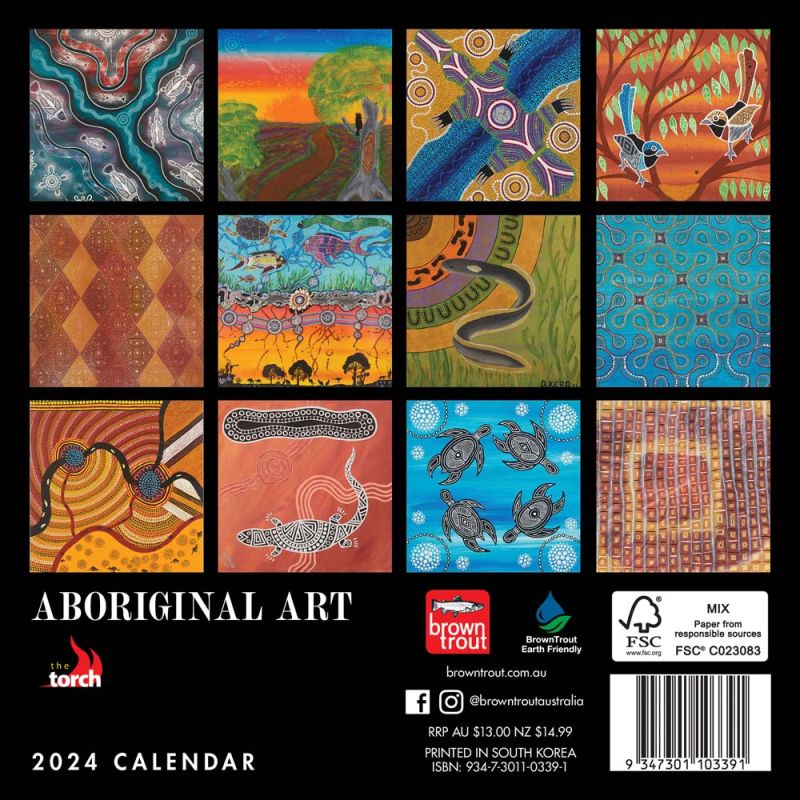 Aboriginal Art Mini 2024 Calendar Ryft